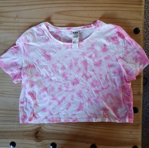 PINK Pink Tye-dye Crop Top - Picture 1 of 3